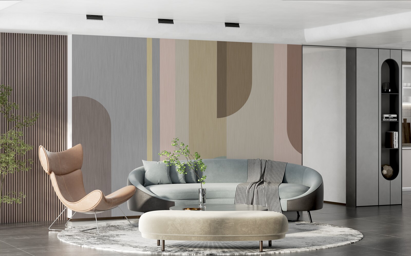 Fototapeta Oblúky vo vertikálnej orientácii, maľované v pastelových farbách