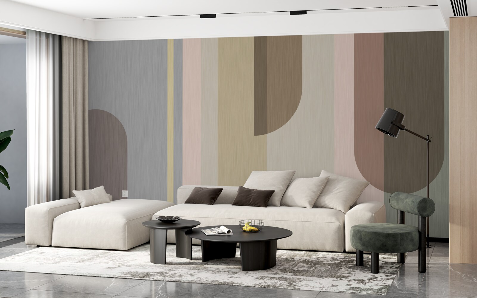 Fototapeta Oblúky vo vertikálnej orientácii, maľované v pastelových farbách