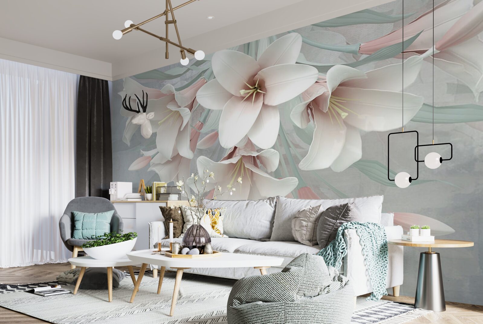 Fototapeta zloženie jasných ľalií