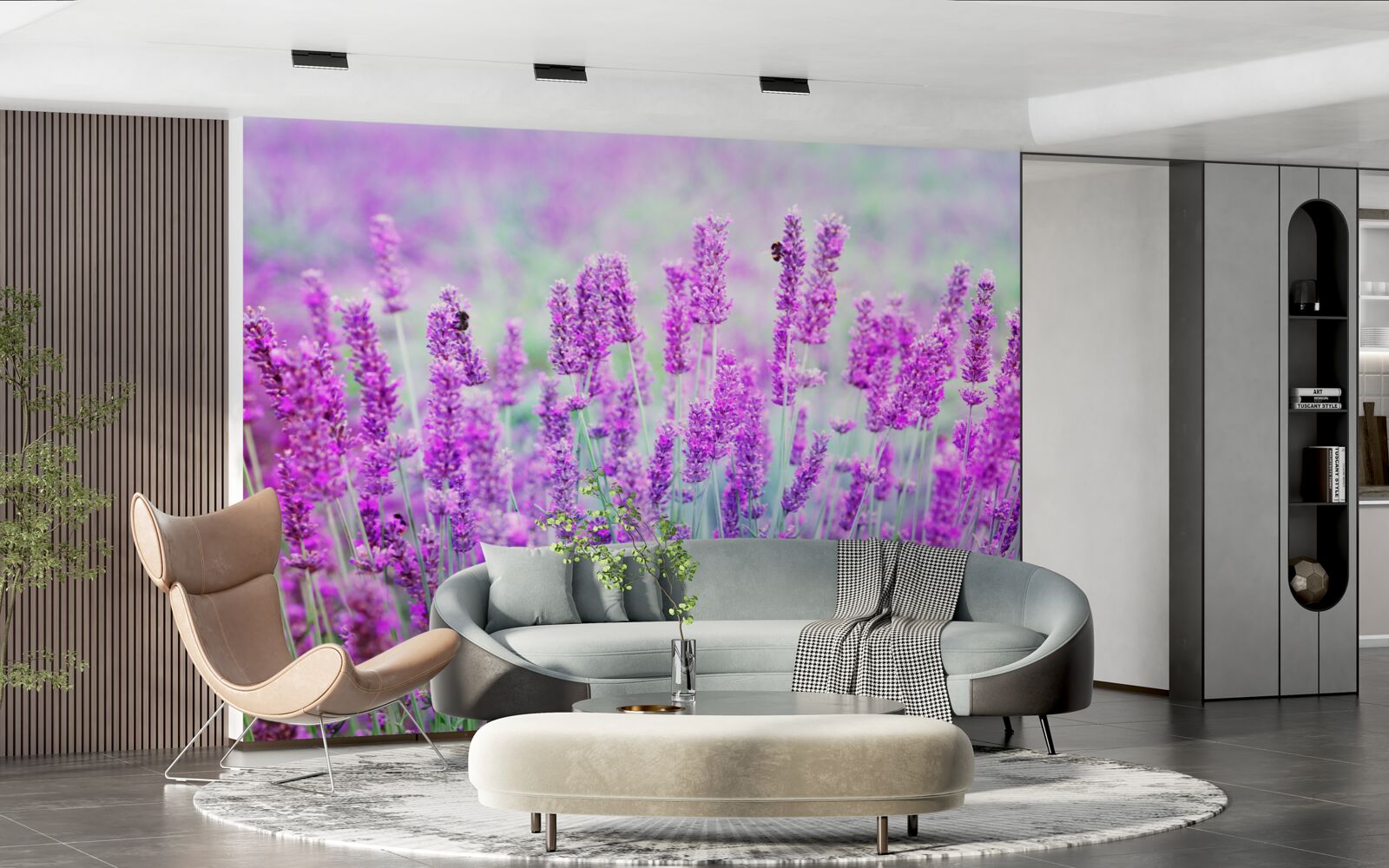 Fototapeta pole levanduľových kvetov