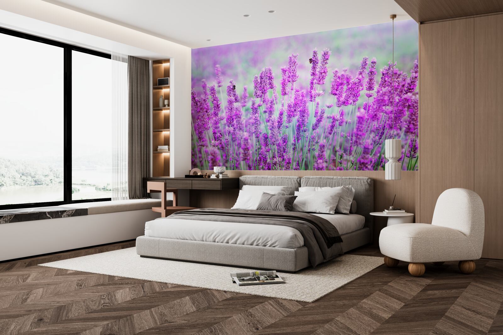 Fototapeta pole levanduľových kvetov