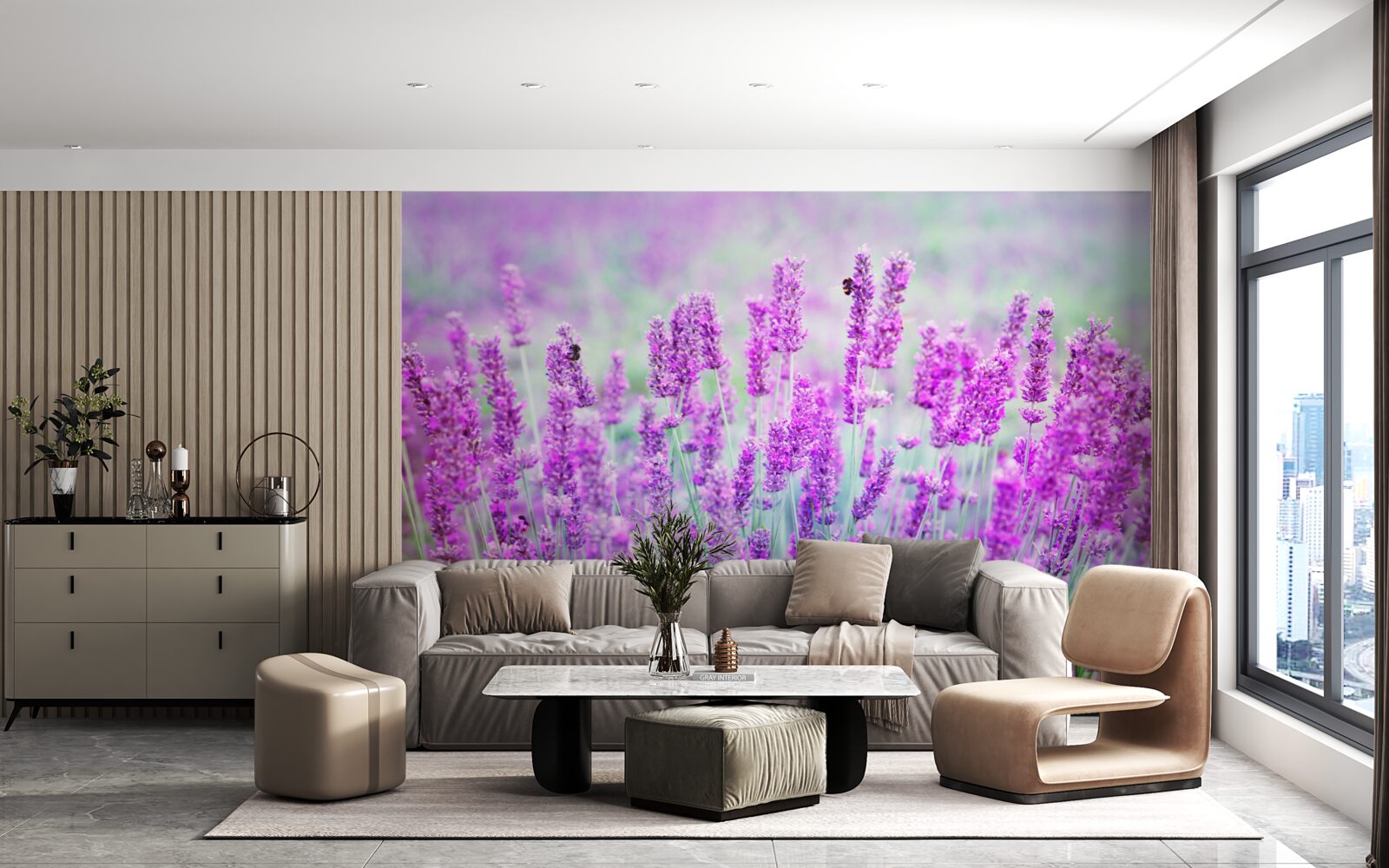 Fototapeta pole levanduľových kvetov