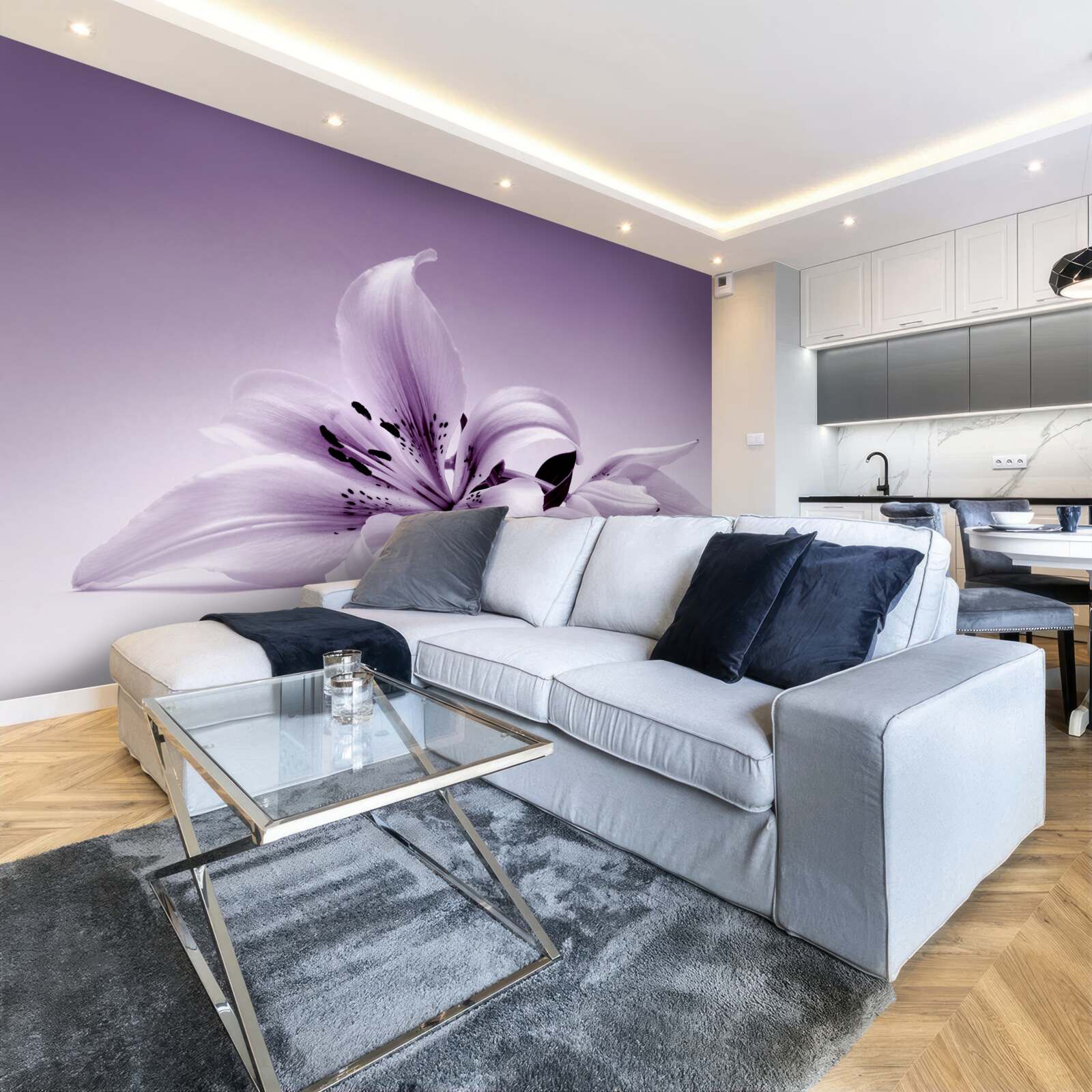 Fototapeta jemná fialová izolovaná ľalia