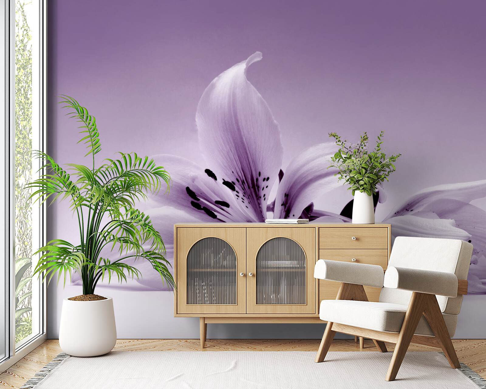 Fototapeta jemná fialová izolovaná ľalia