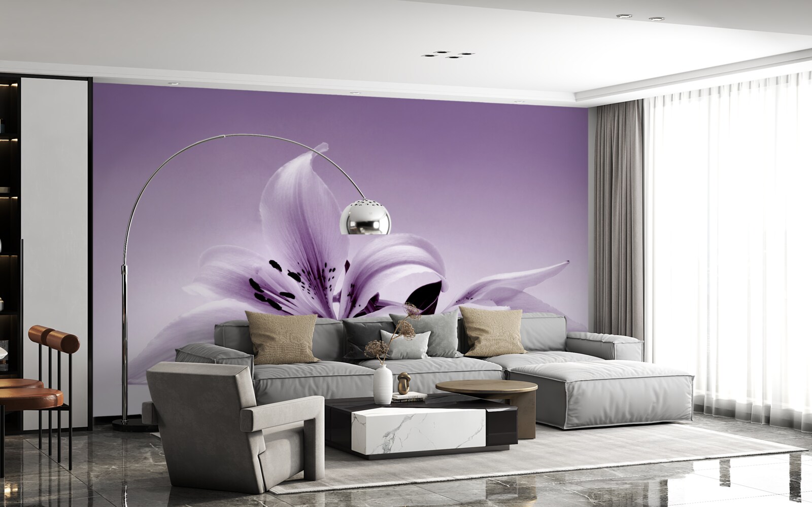 Fototapeta jemná fialová izolovaná ľalia