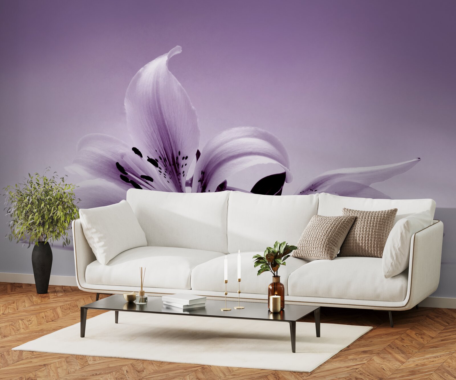 Fototapeta jemná fialová izolovaná ľalia