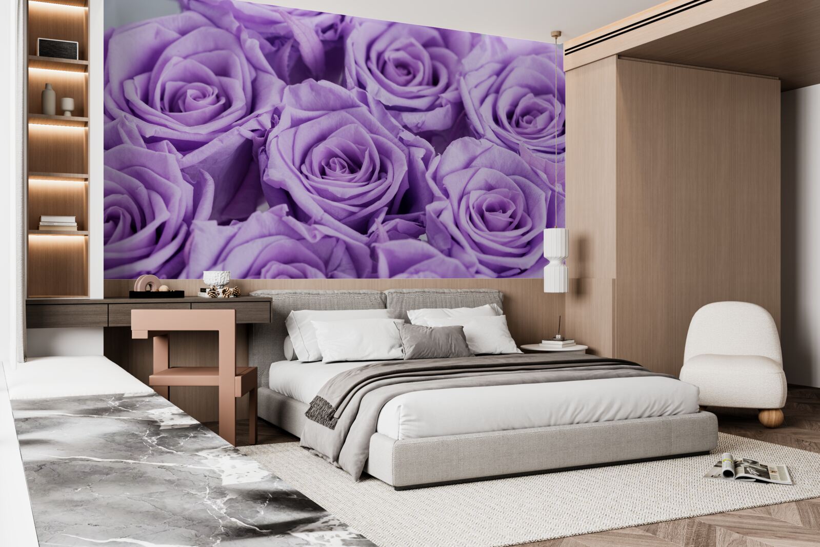 Fototapeta zloženie ametystových ruží