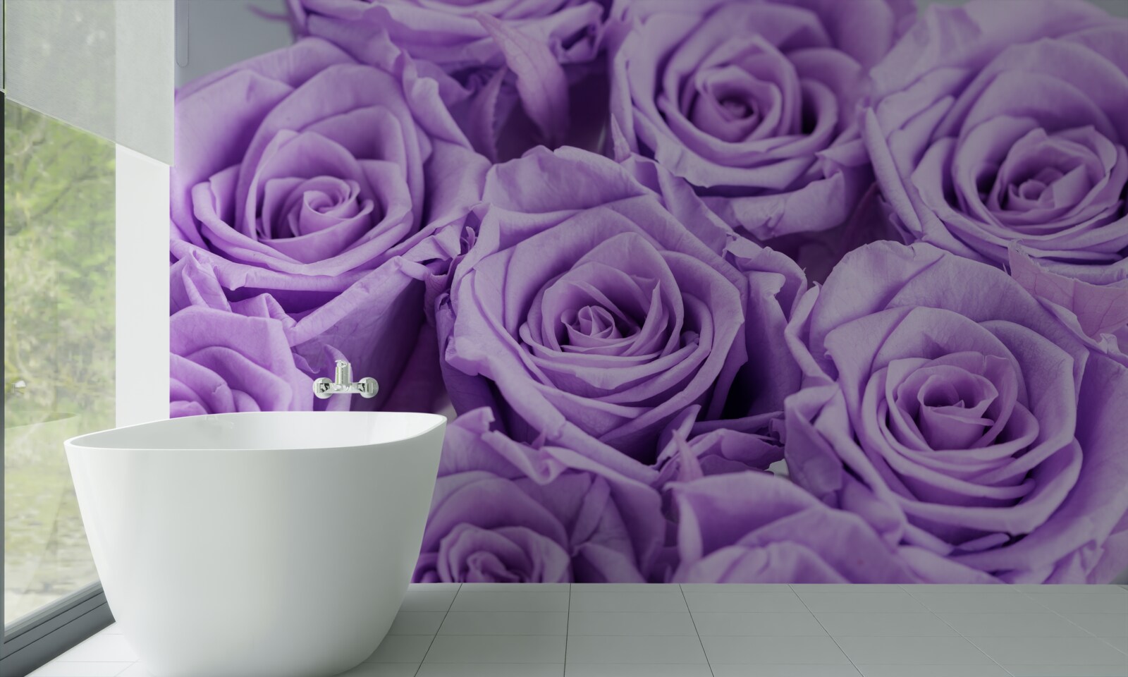 Fototapeta zloženie ametystových ruží