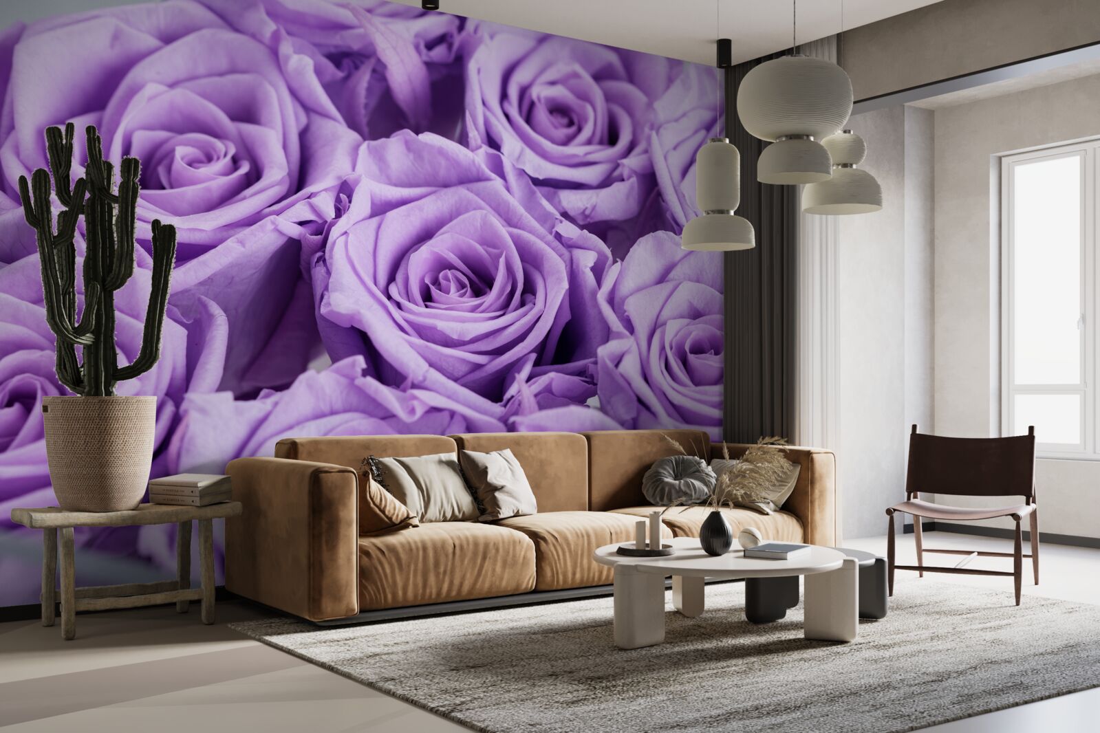 Fototapeta zloženie ametystových ruží