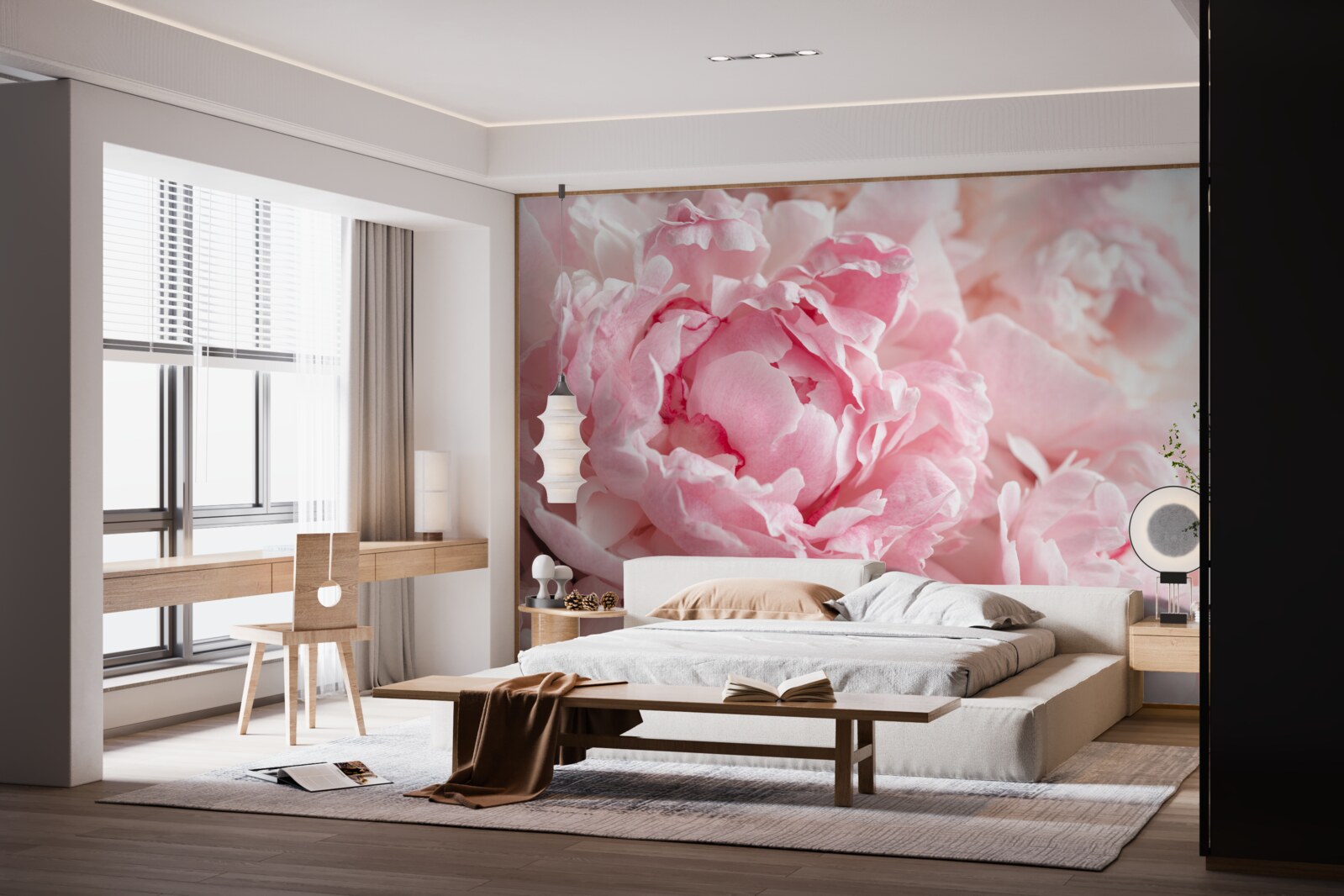 Fototapeta kytica pivónií v jemnom ružovom odtieni