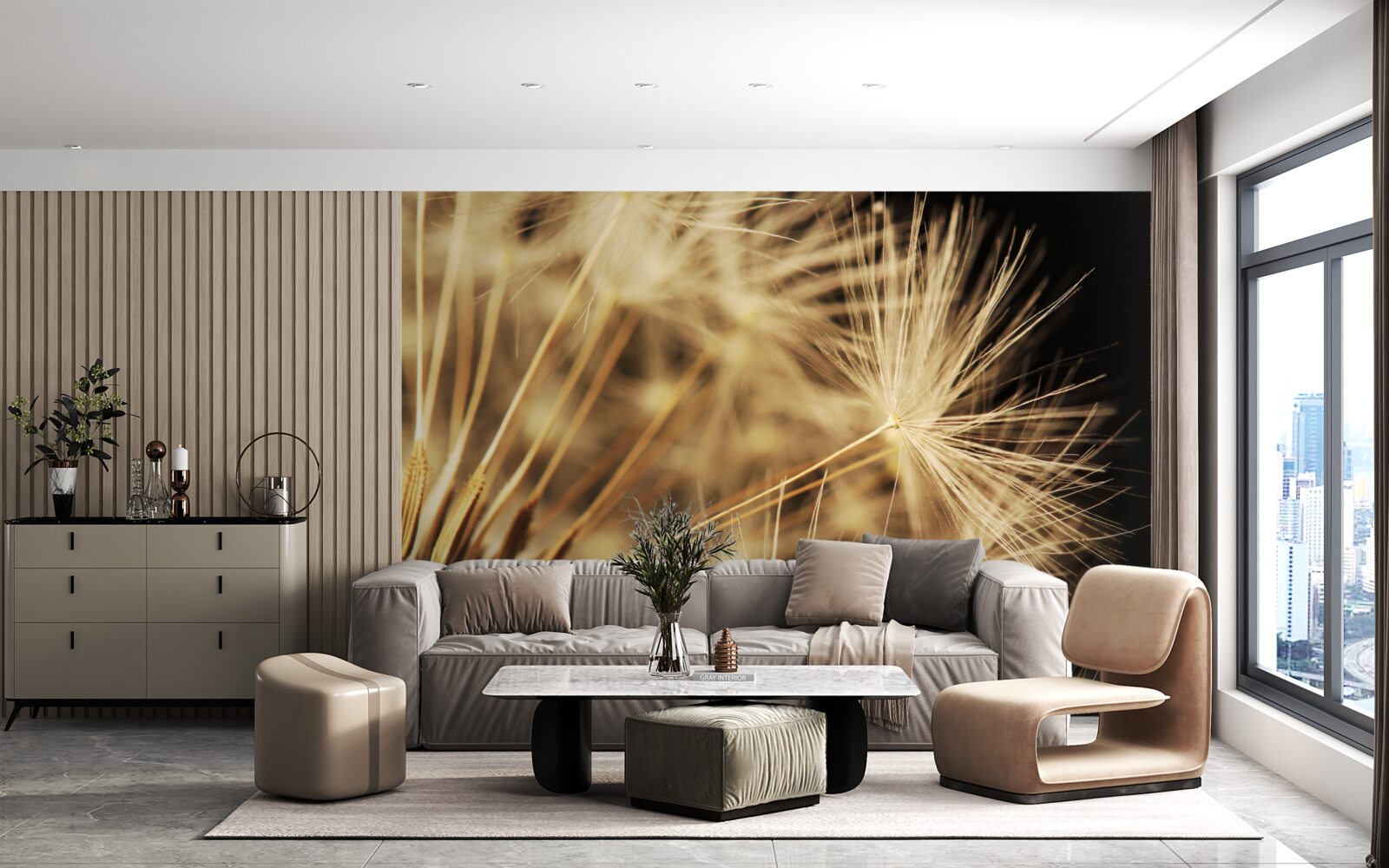 Fototapeta kvety púpavy sú biele na čiernom podklade