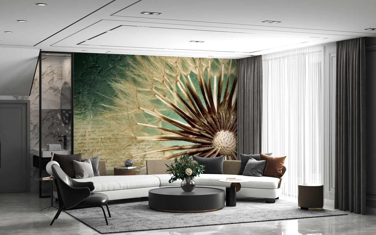 Fototapeta duša púpavy je plná nehy