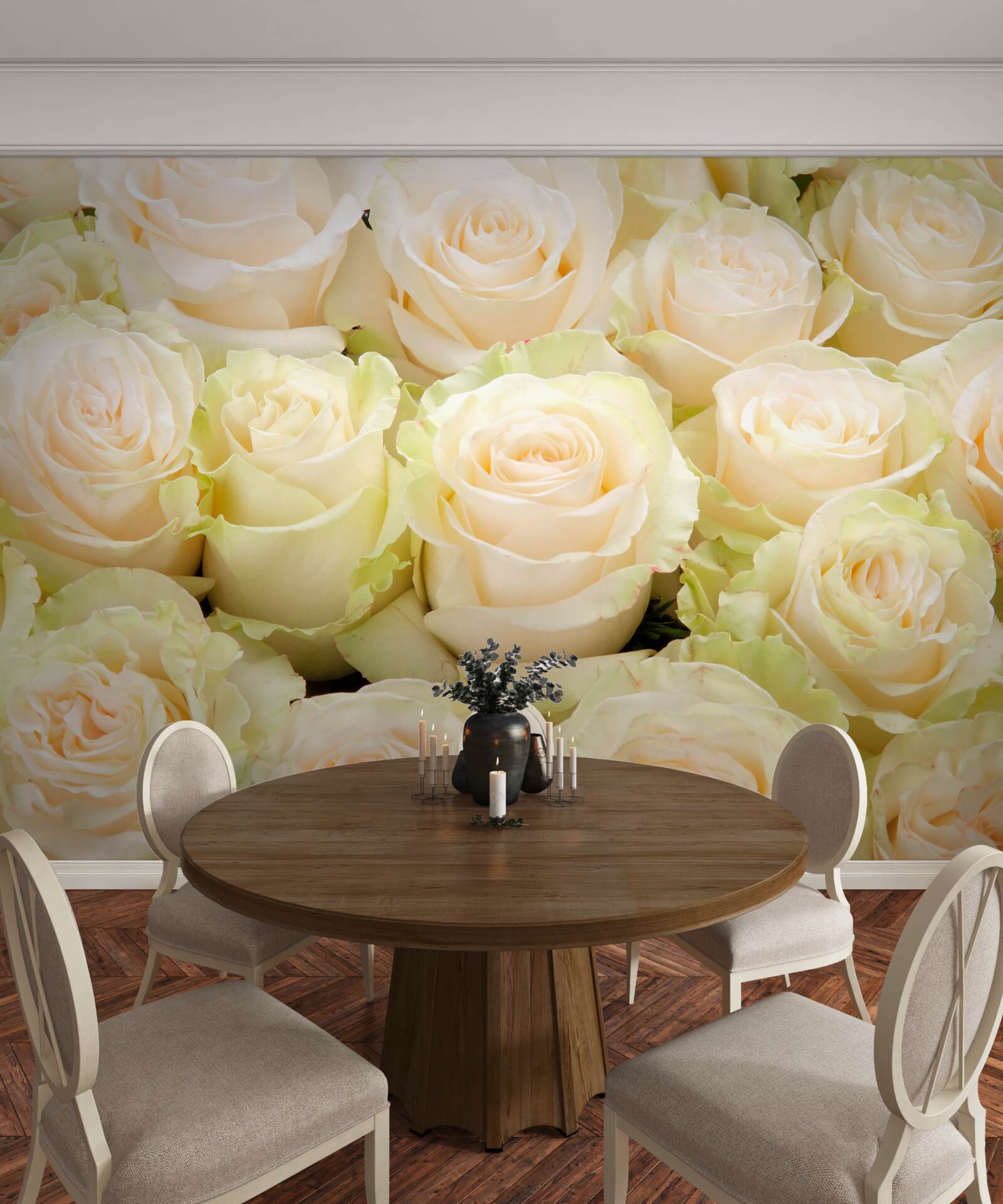 Fototapeta súhrn jemných béžových kvetov