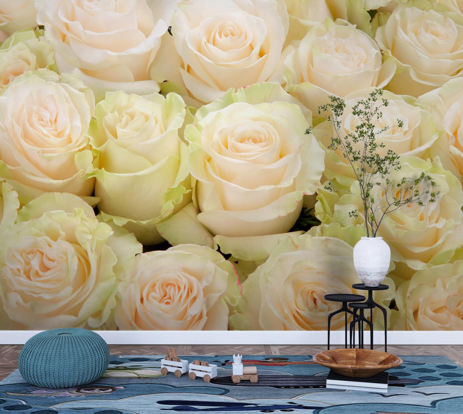 Fototapeta súhrn jemných béžových kvetov