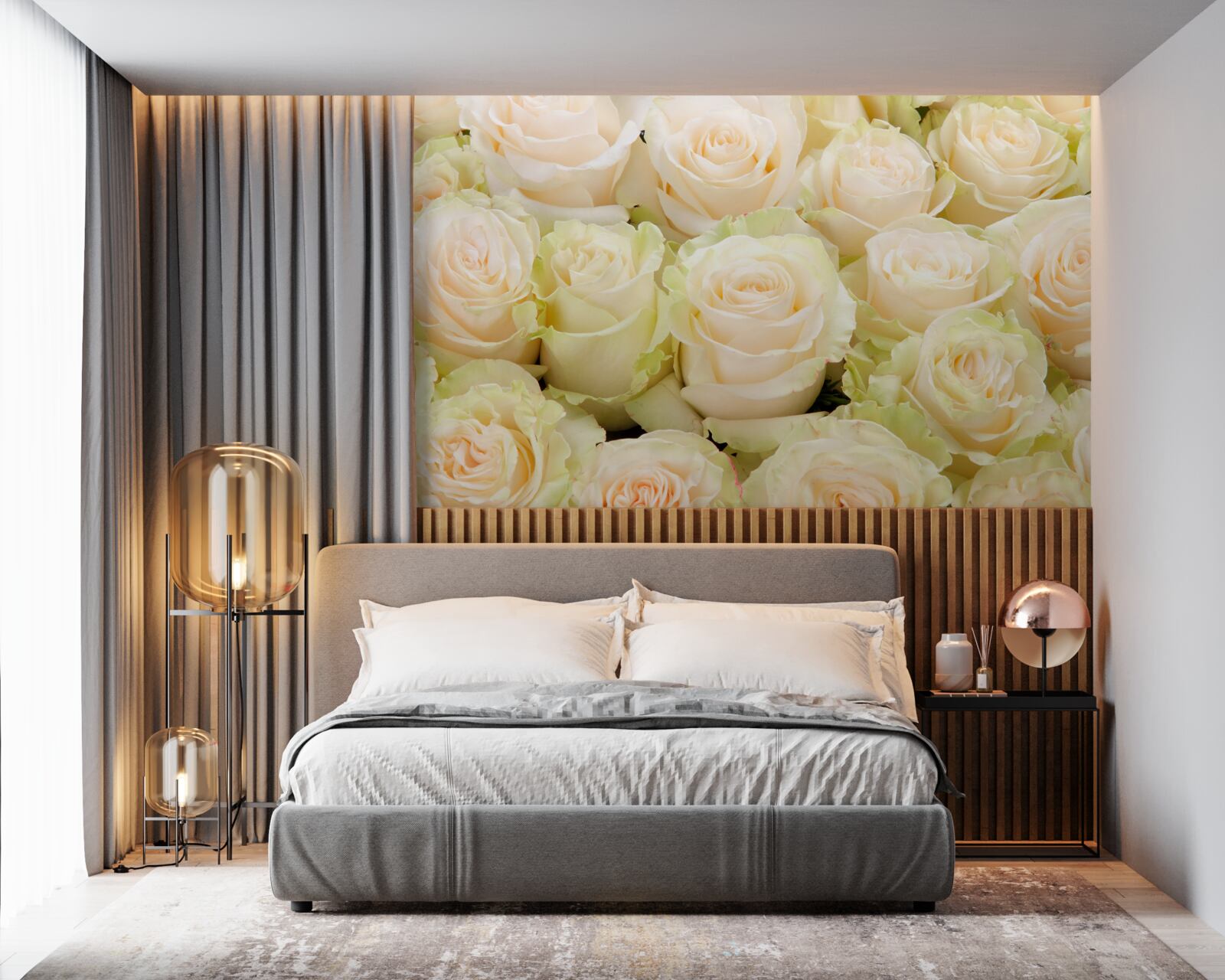 Fototapeta súhrn jemných béžových kvetov