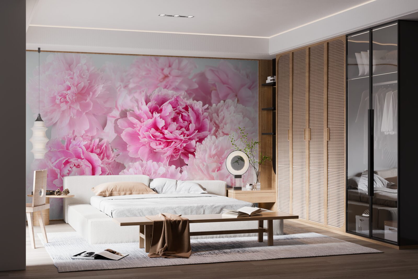 Fototapeta krásne pivonky v ružových odtieňoch