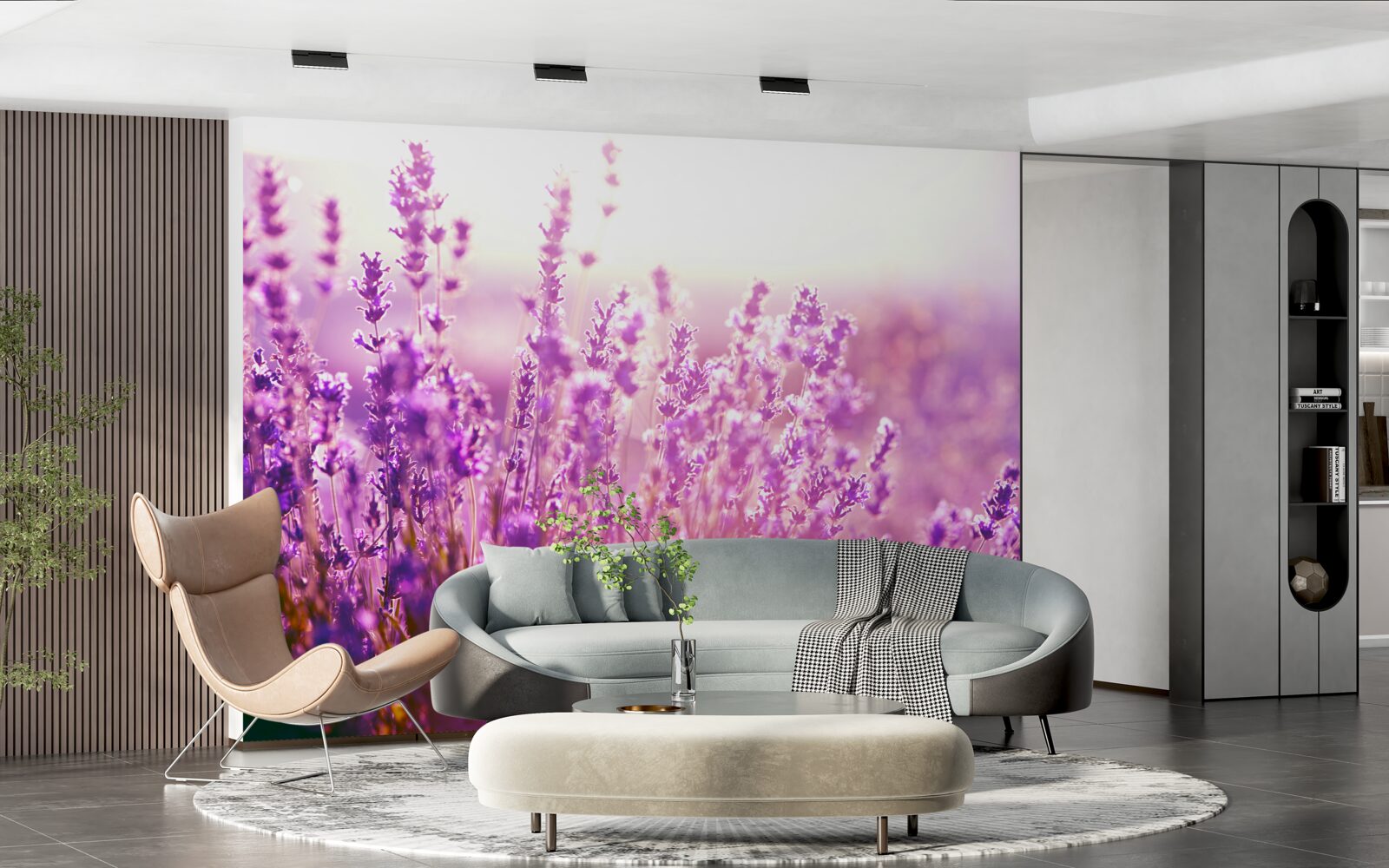 Fototapeta kvety levandule za úsvitu