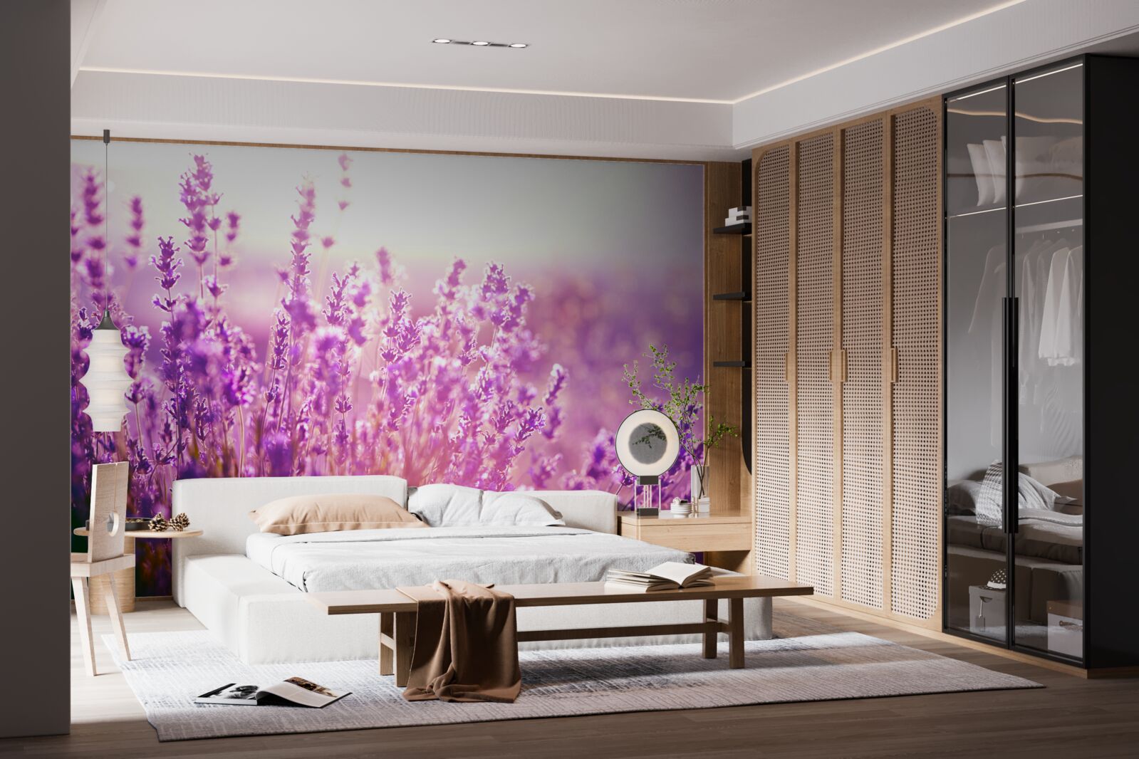 Fototapeta kvety levandule za úsvitu