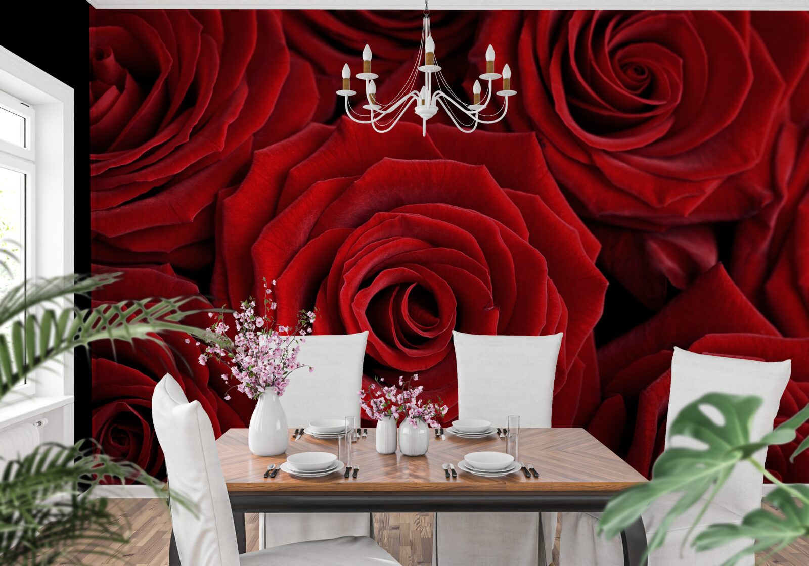 Fototapeta súhrn tradičných červených ruží