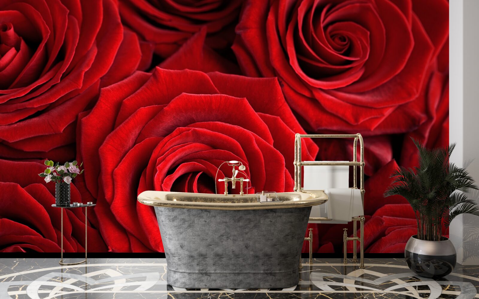 Fototapeta súhrn tradičných červených ruží