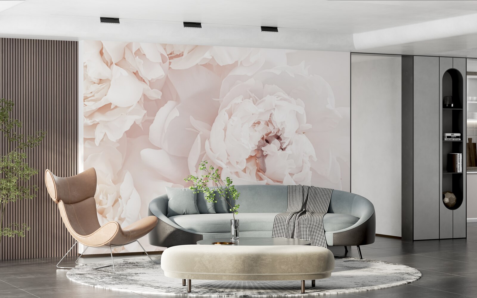 Fototapeta pivonka s jemnou pastelovou krásou