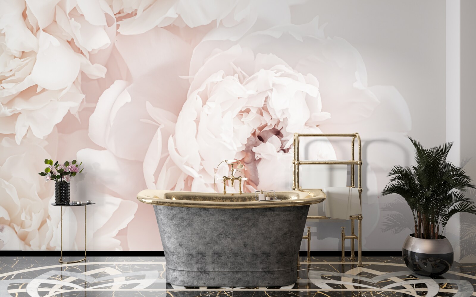 Fototapeta pivonka s jemnou pastelovou krásou