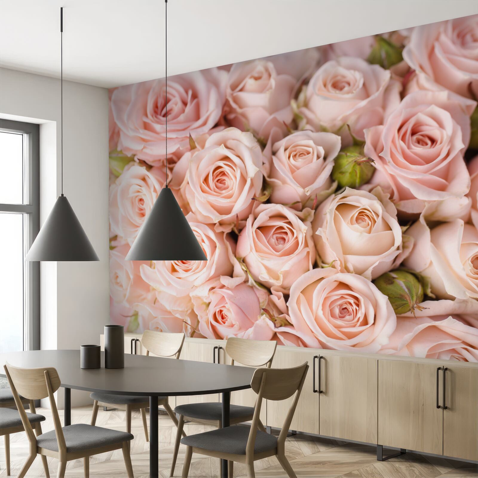 Fototapeta mäkké ružové púčiky ruží