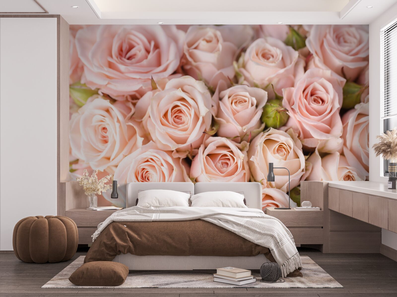 Fototapeta mäkké ružové púčiky ruží