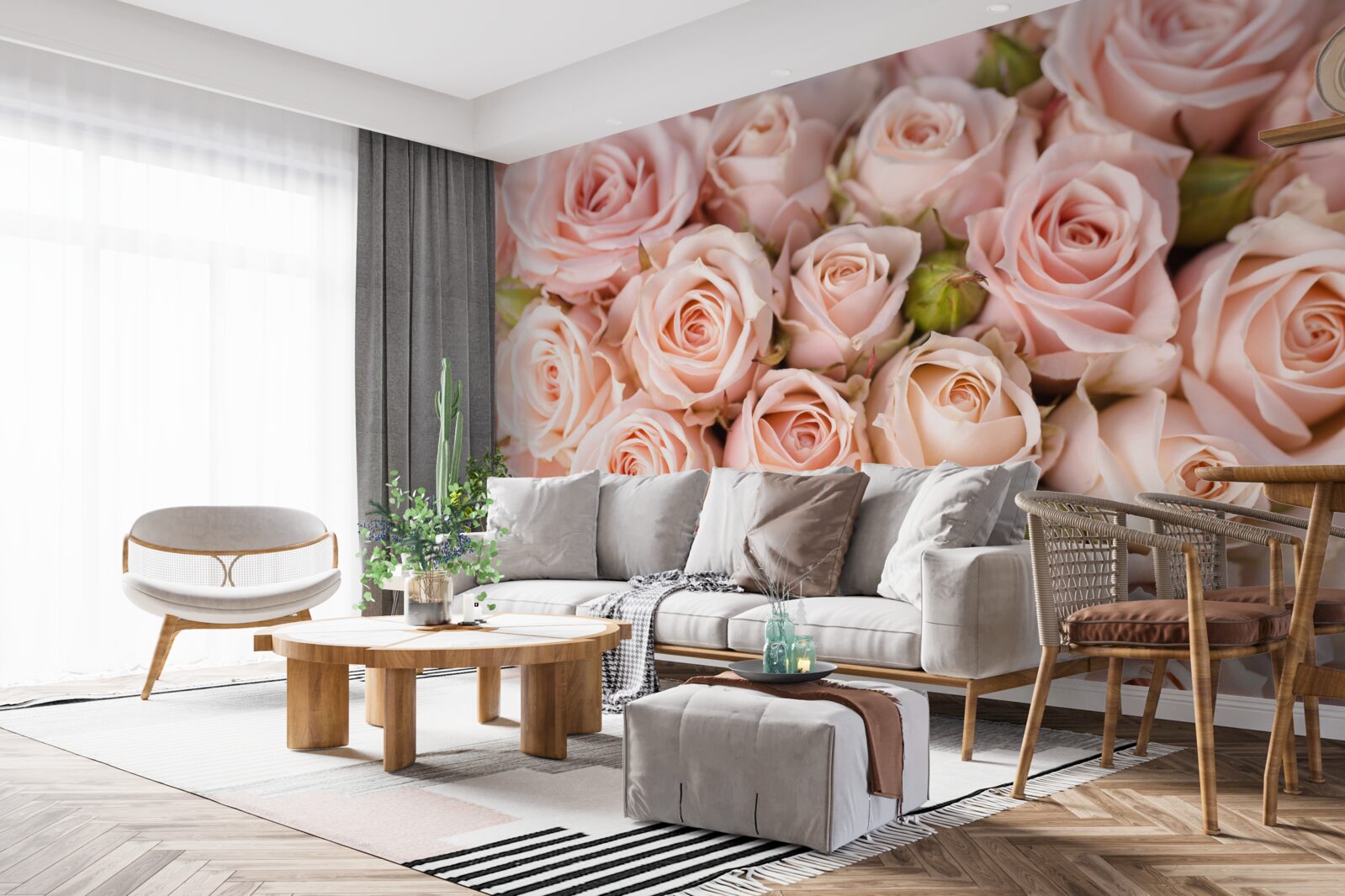 Fototapeta mäkké ružové púčiky ruží