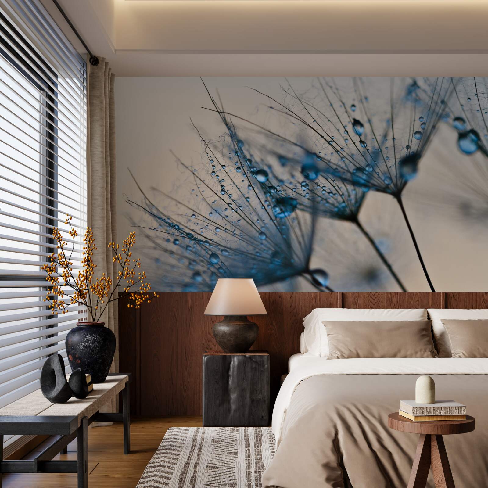 Fototapeta ranná rosa na vzdušných púpavách