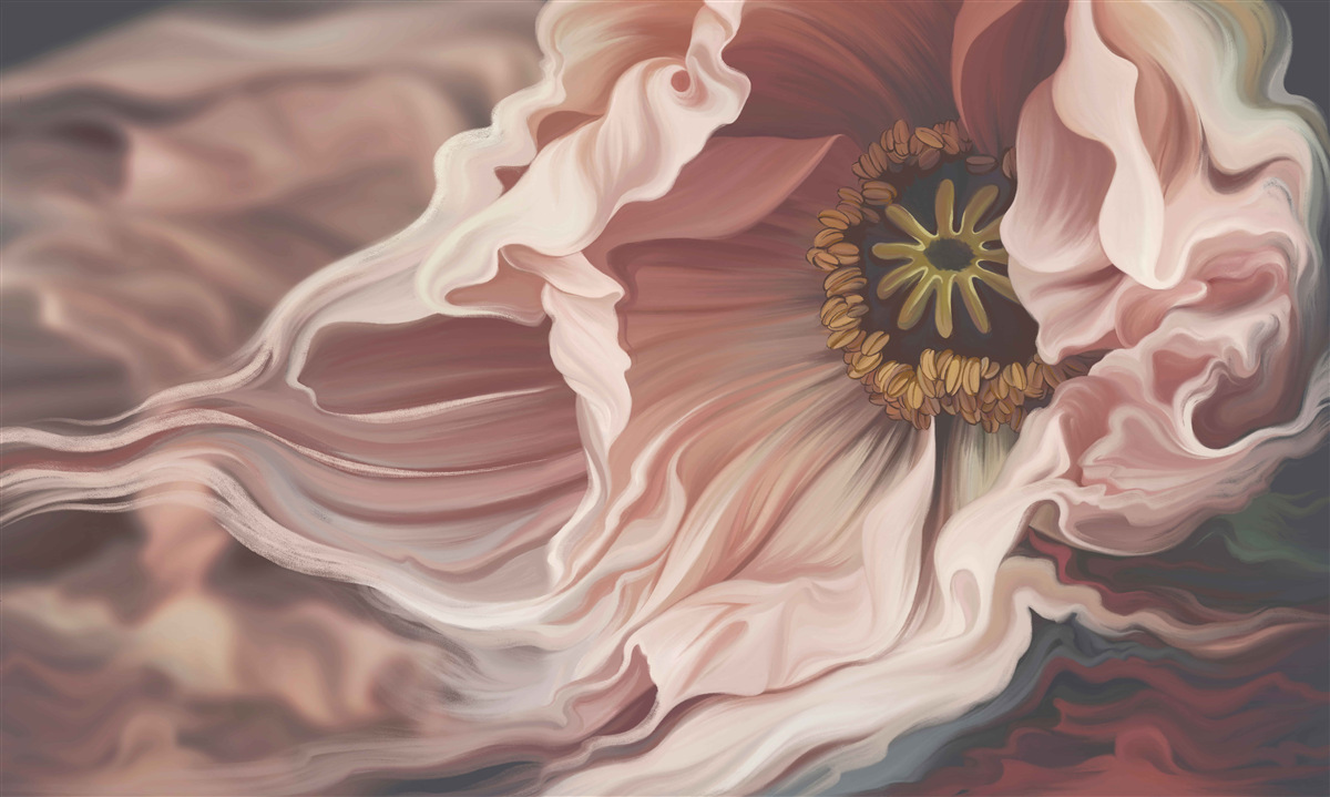 Fototapeta veľká pivonka práškovej farby