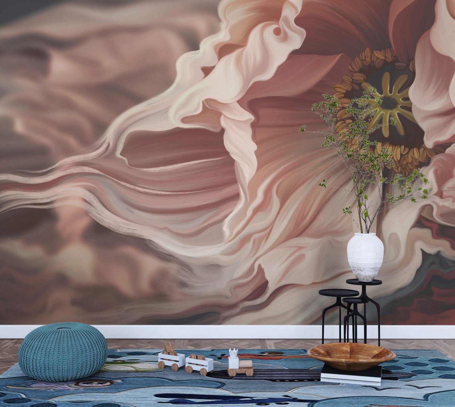 Fototapeta veľká pivonka práškovej farby