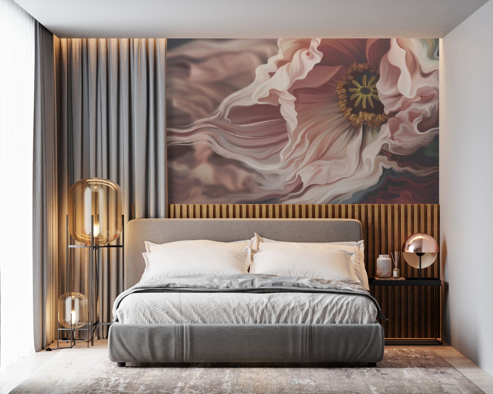 Fototapeta veľká pivonka práškovej farby