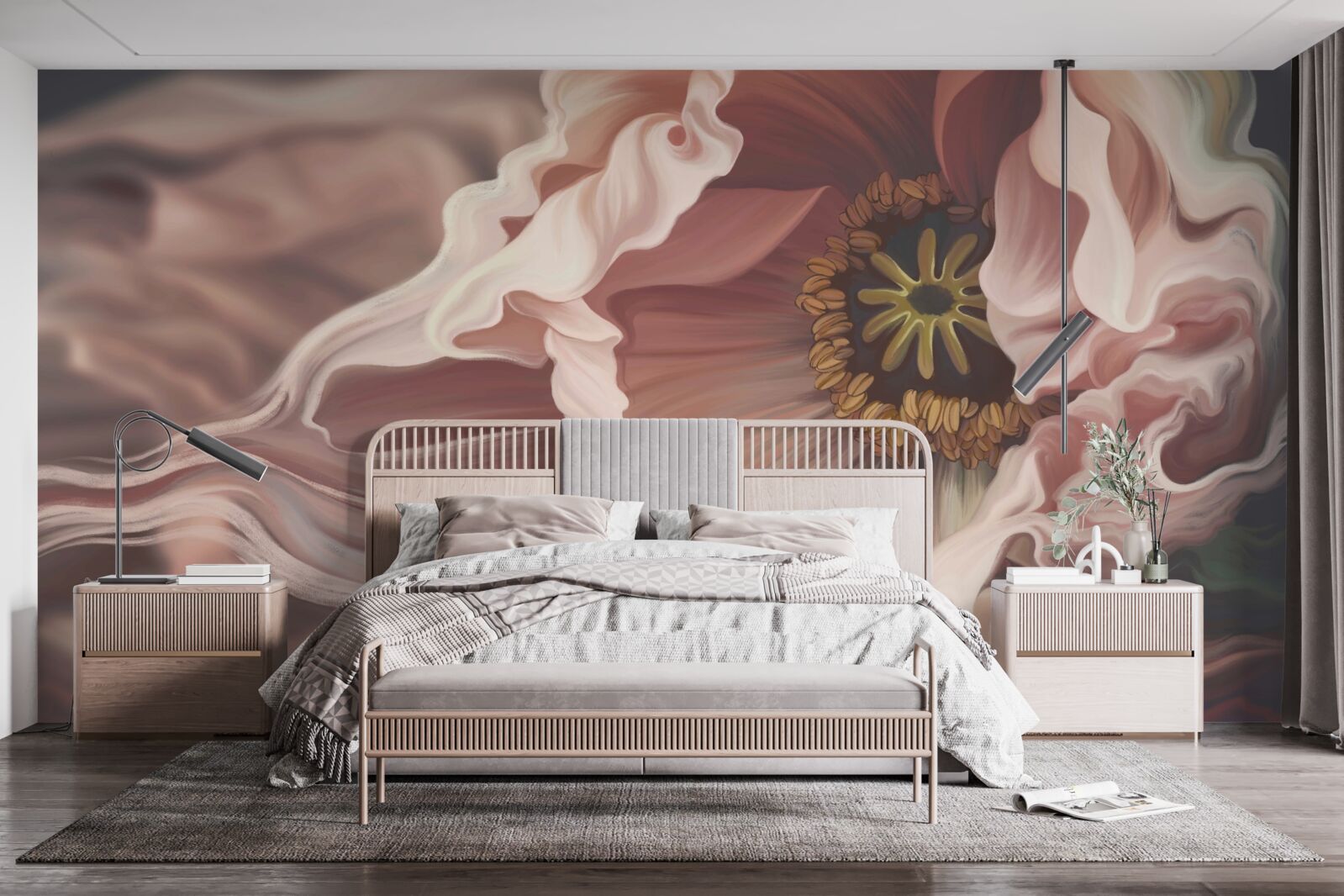 Fototapeta veľká pivonka práškovej farby