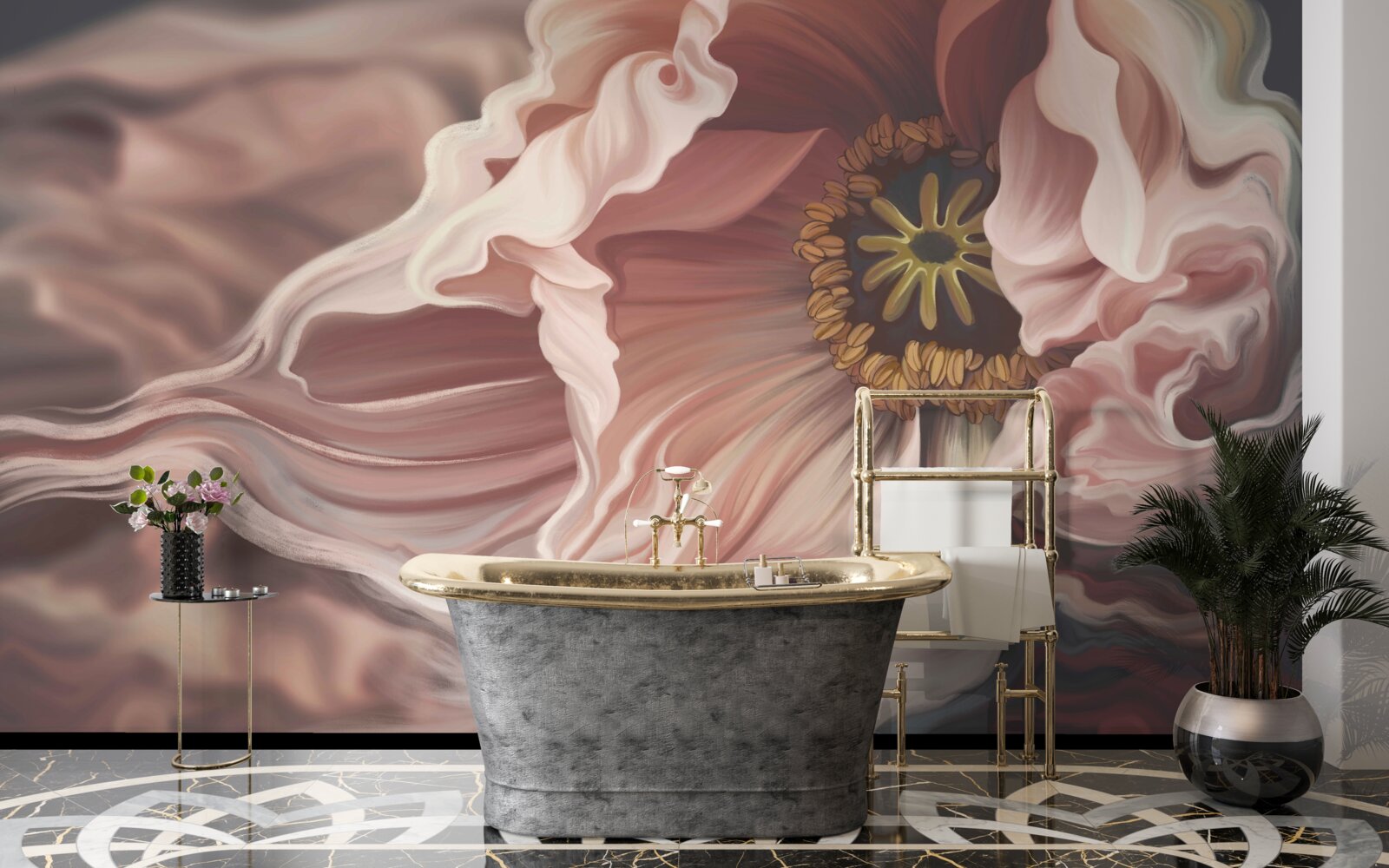 Fototapeta veľká pivonka práškovej farby