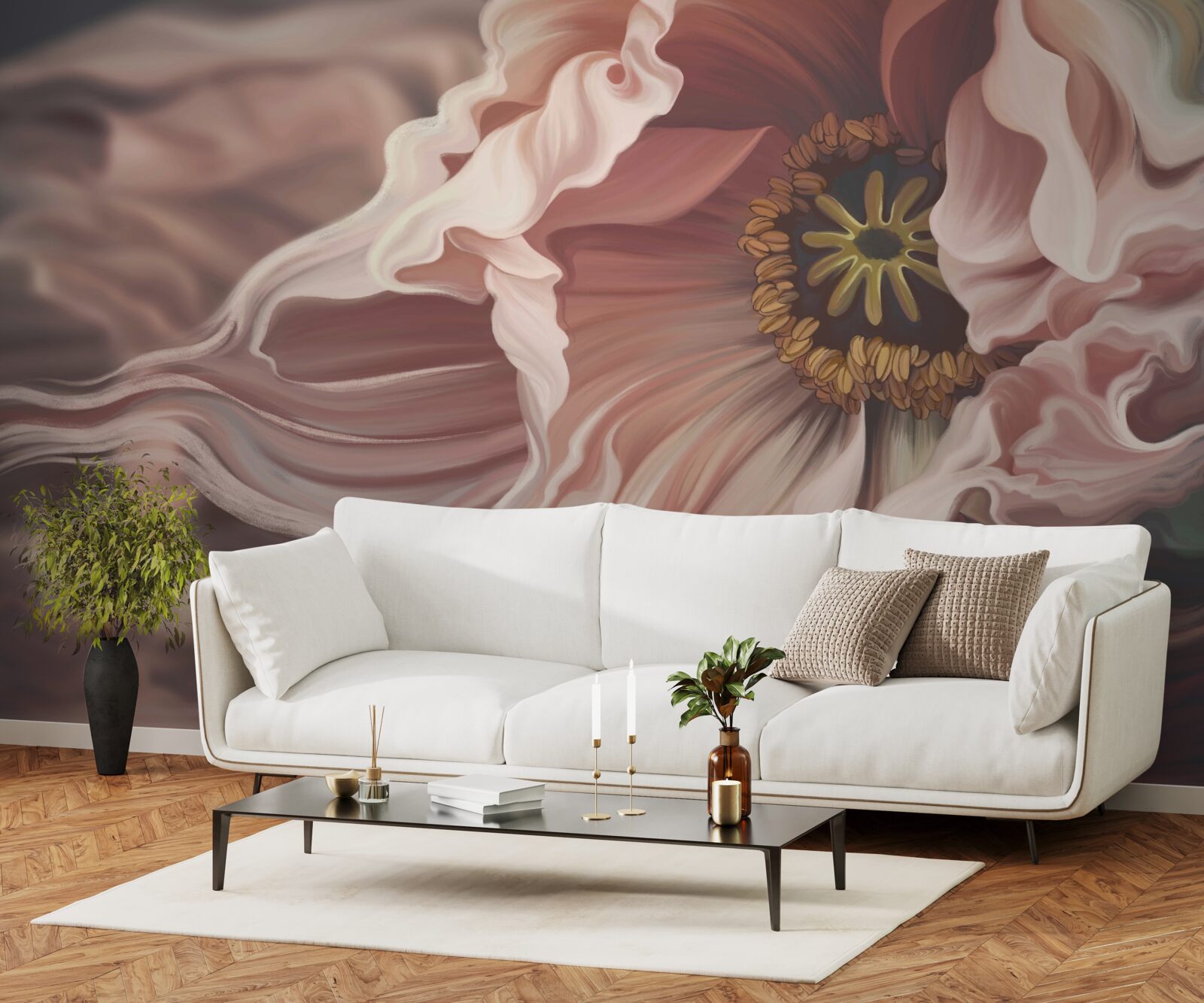 Fototapeta veľká pivonka práškovej farby