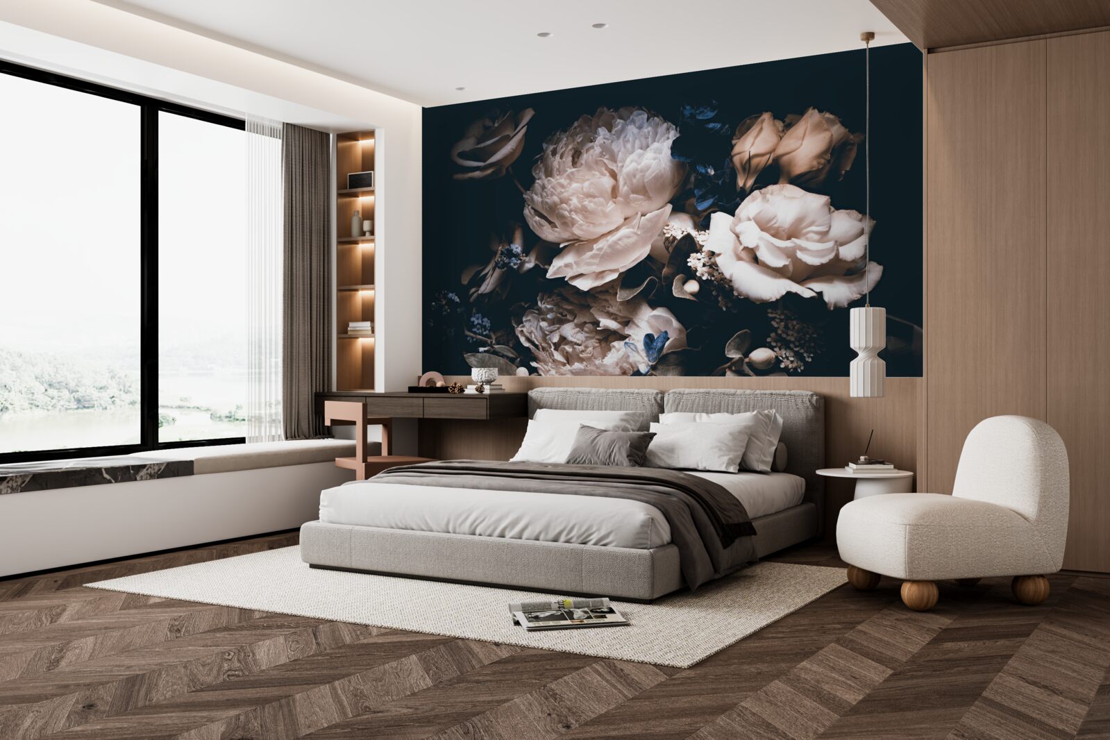 Fototapeta temná romantika kvetov