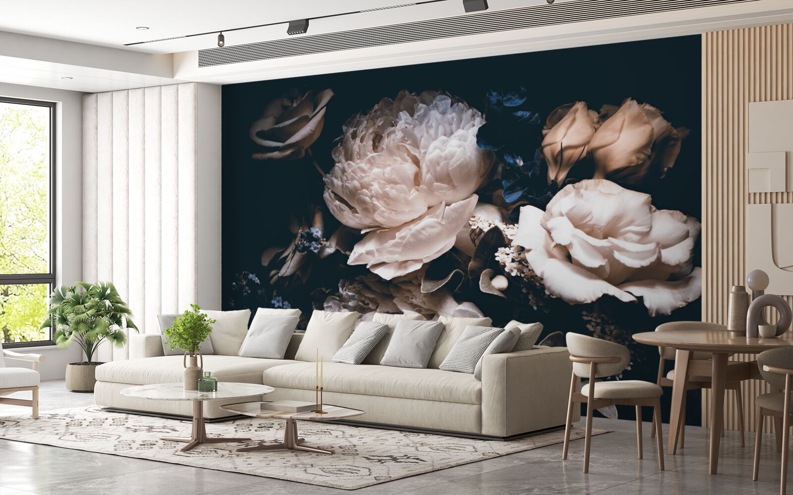 Fototapeta temná romantika kvetov