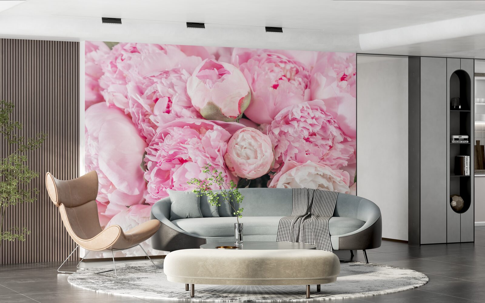 Fototapeta krásne ružové pivonky