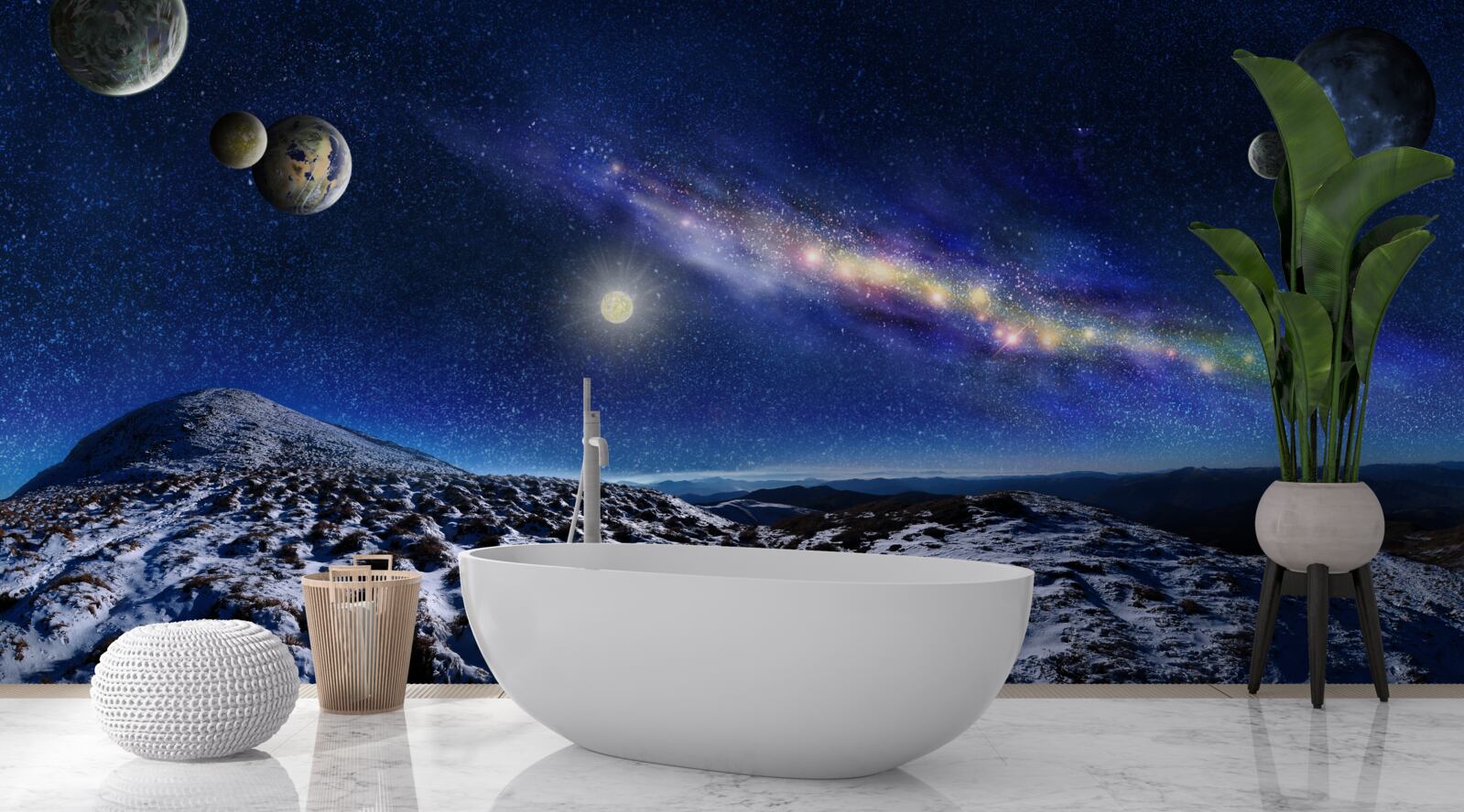 Fototapeta vesmír s mnohými planétami