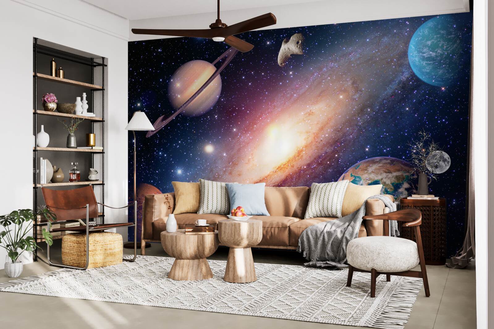 Fototapeta planét vrátane Zeme v našej galaxii