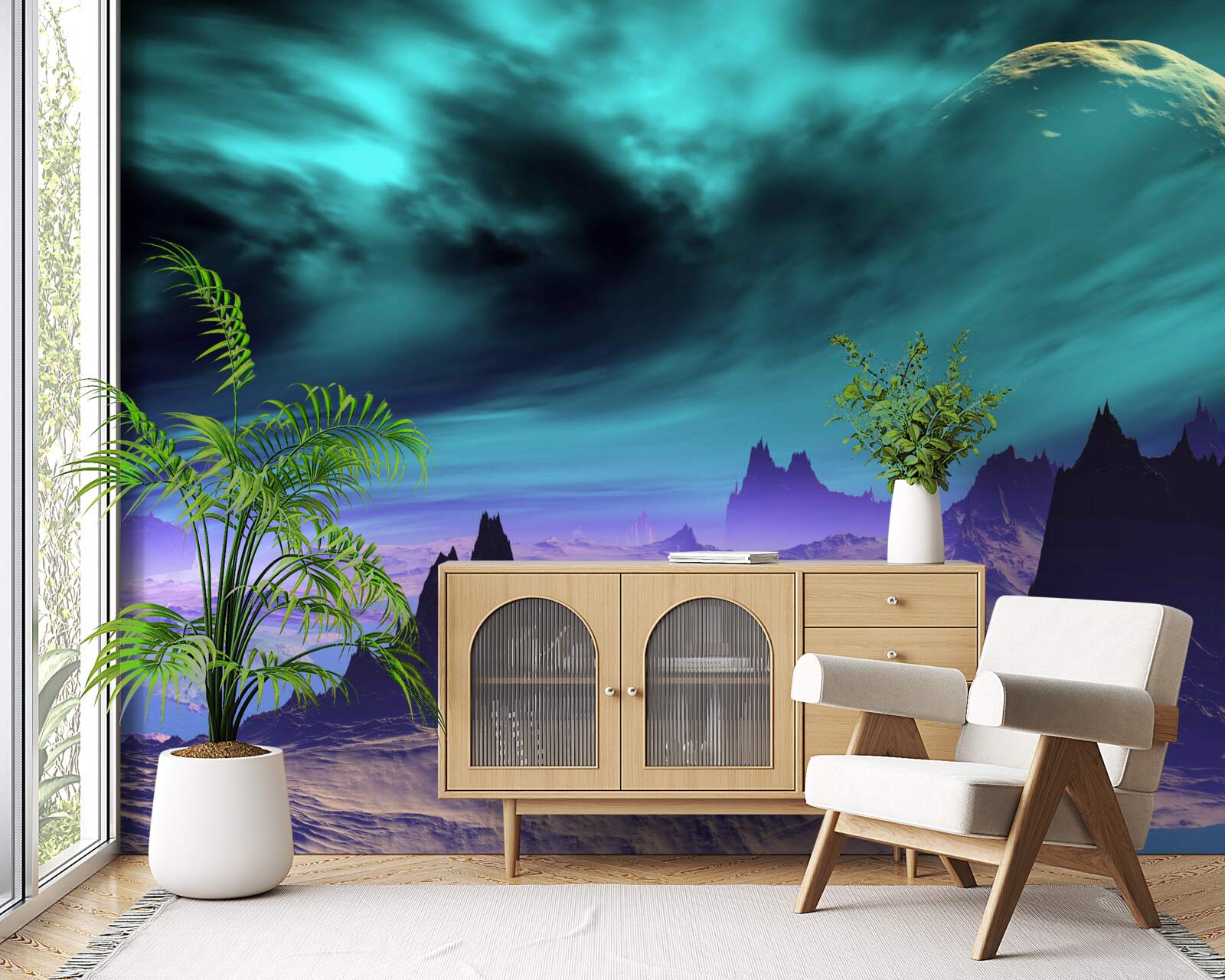 Fototapeta budúce hory na neidentifikovanej planéte