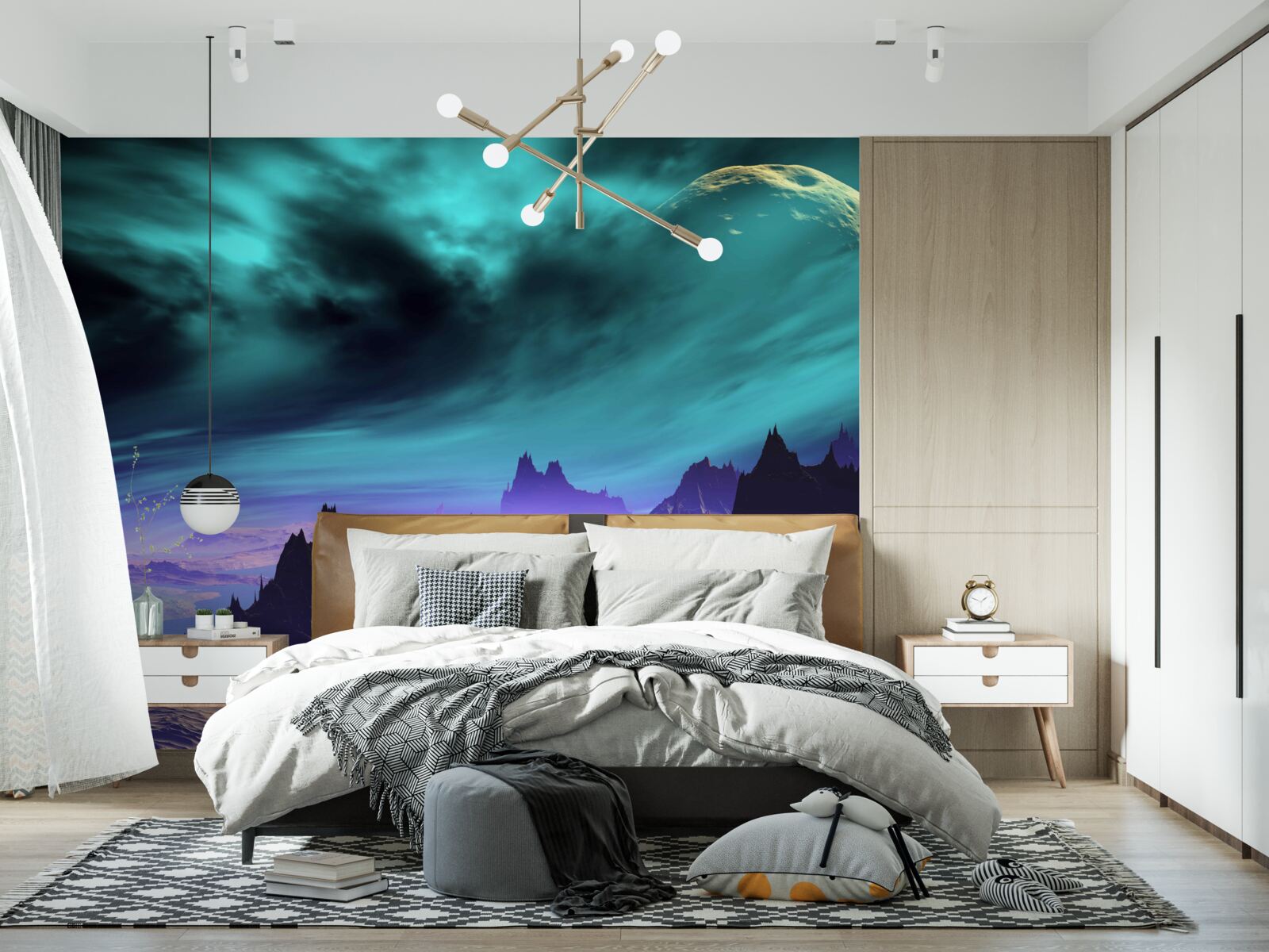 Fototapeta budúce hory na neidentifikovanej planéte