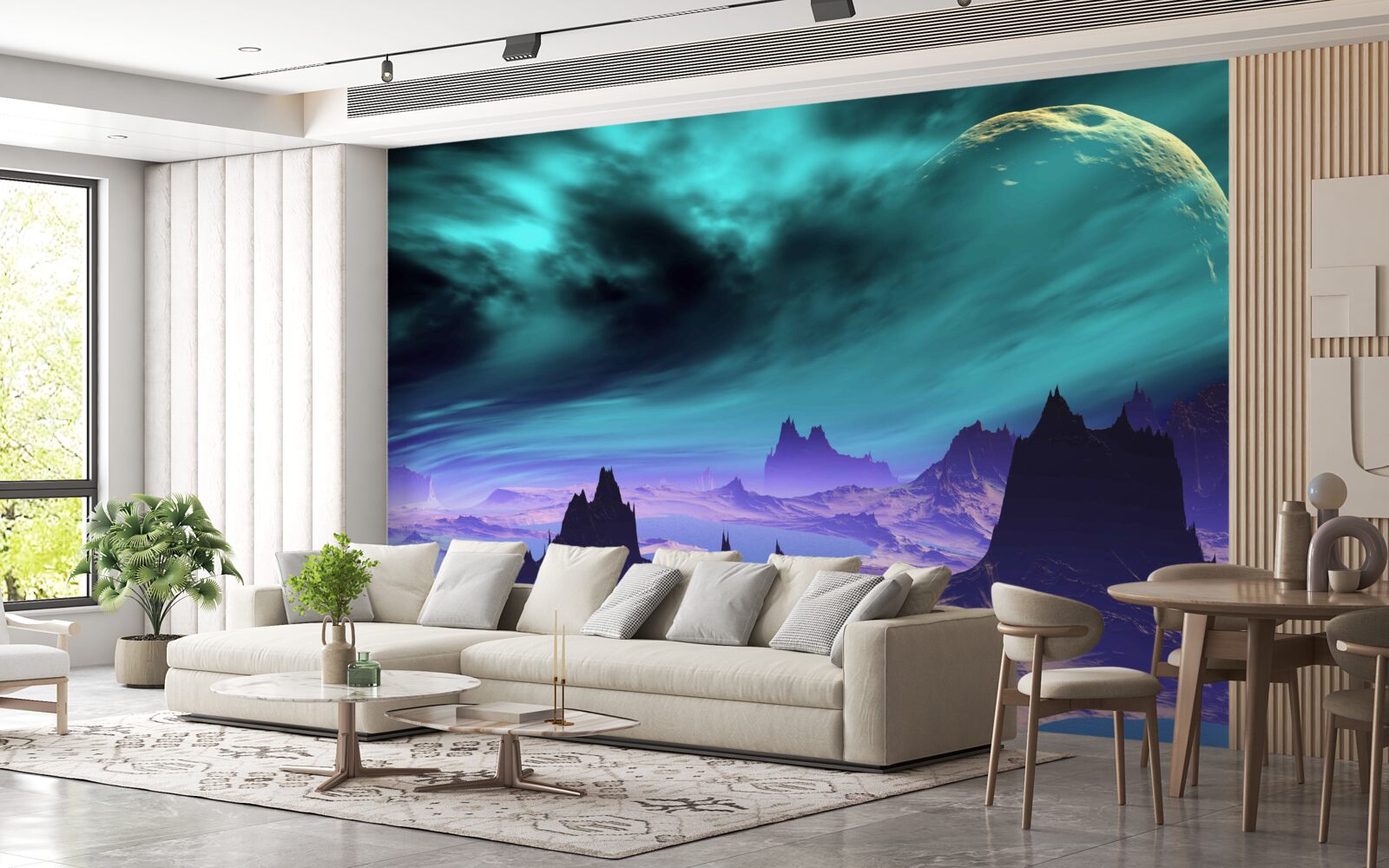 Fototapeta budúce hory na neidentifikovanej planéte