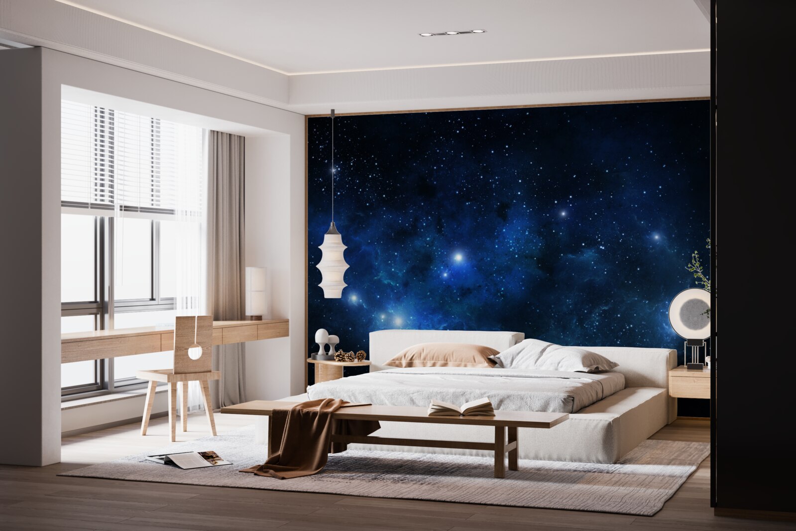 Fototapeta vesmír sa trblieta s galaxiami