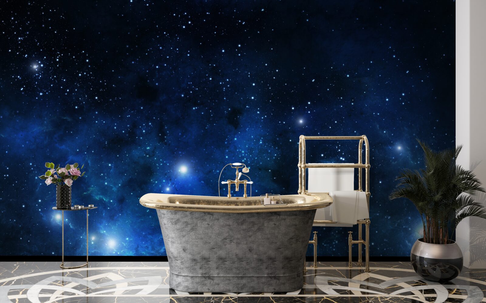 Fototapeta vesmír sa trblieta s galaxiami