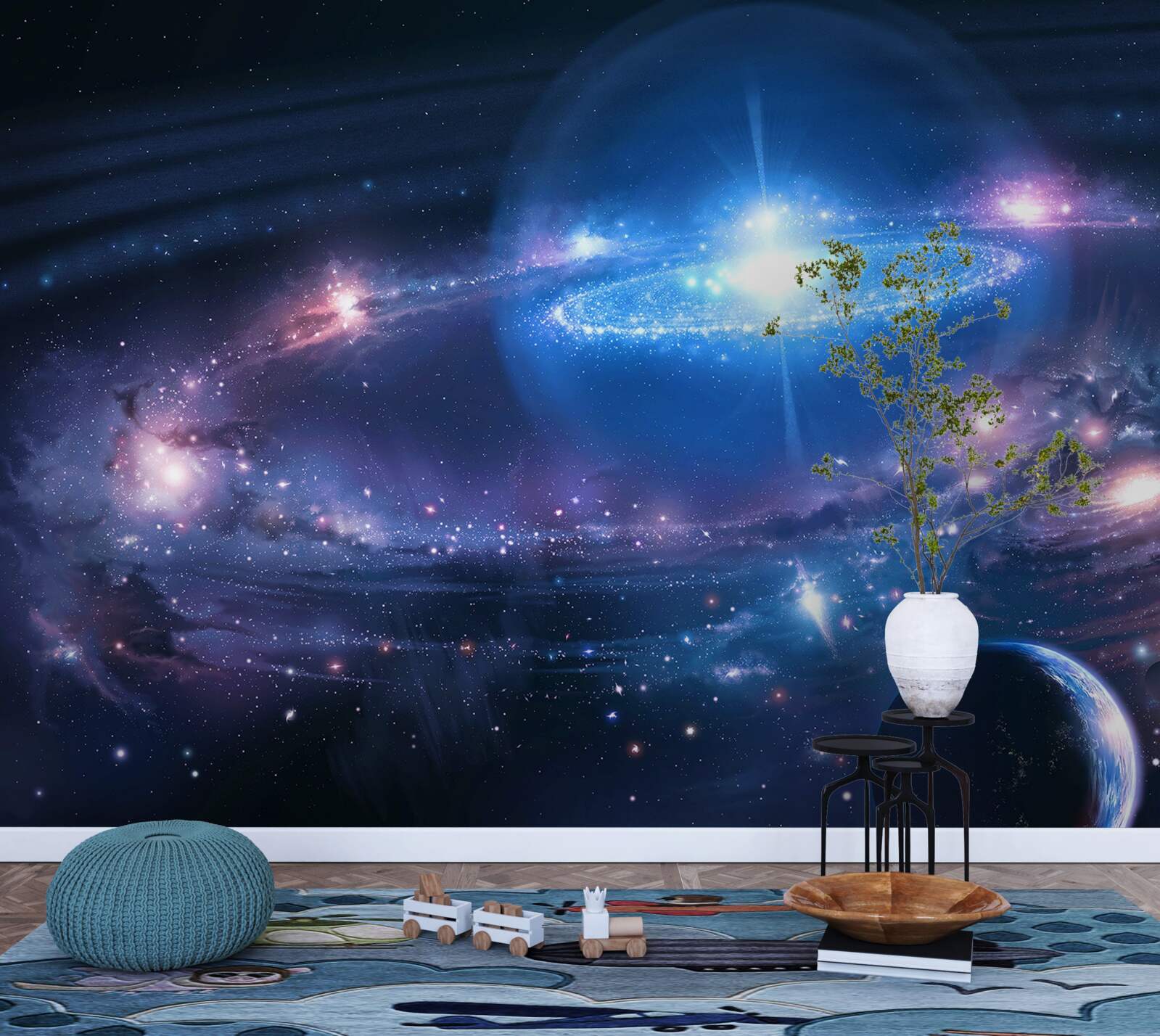 Fototapeta vzájomná poloha galaxií vo vesmíre