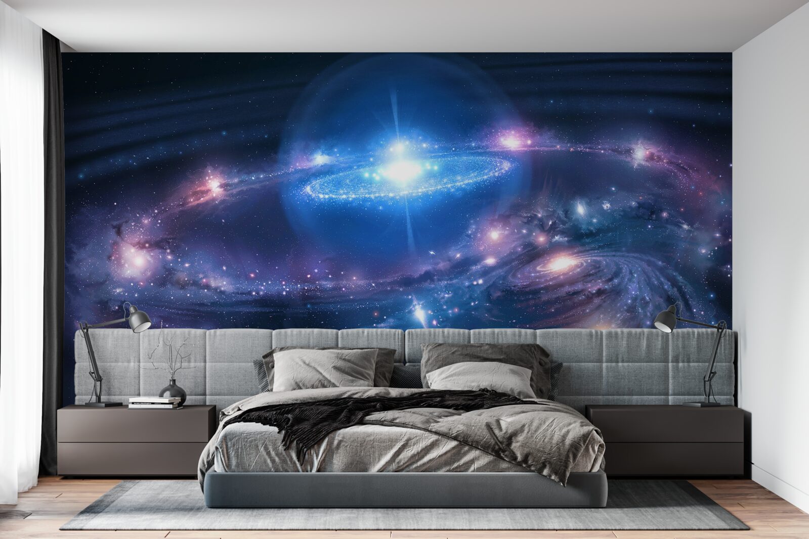 Fototapeta vzájomná poloha galaxií vo vesmíre