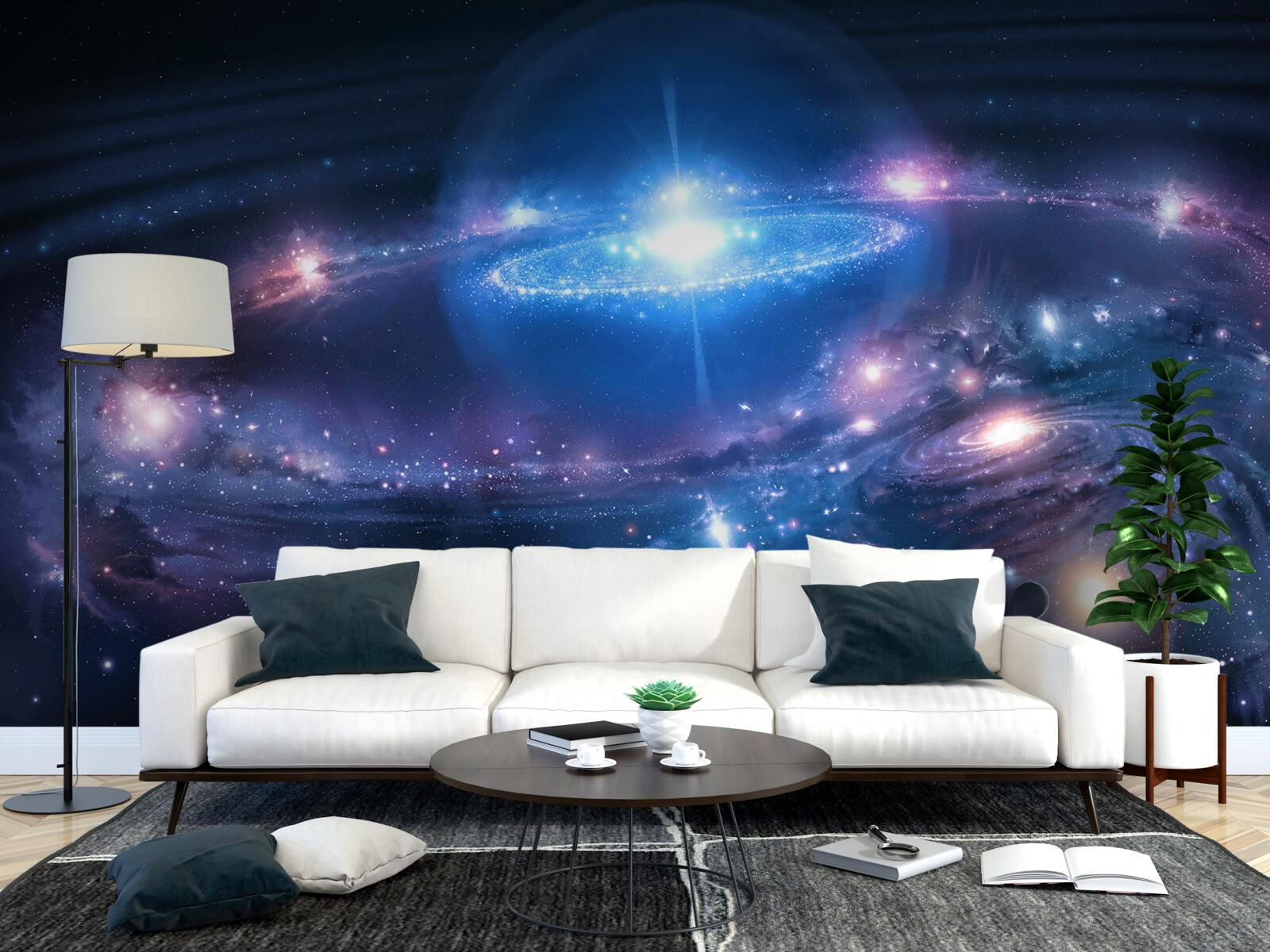 Fototapeta vzájomná poloha galaxií vo vesmíre