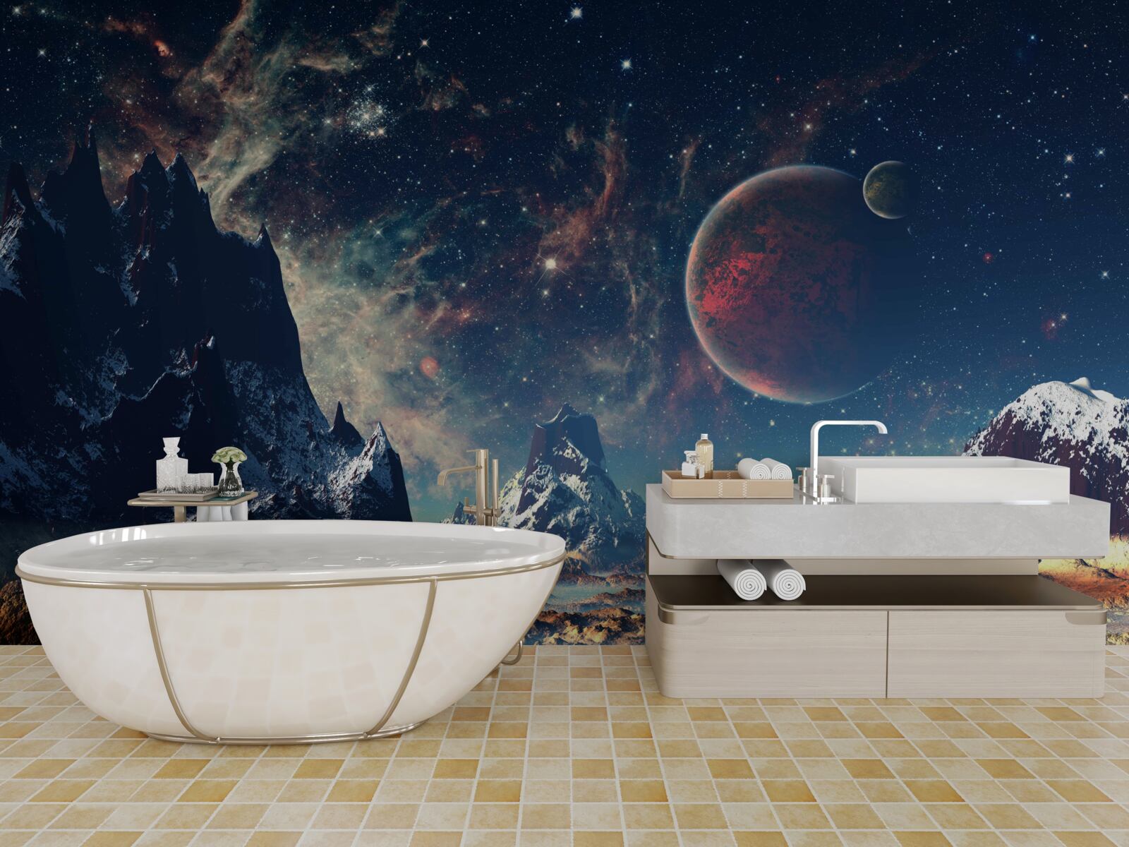 Fototapeta povrch planéty je fantastický